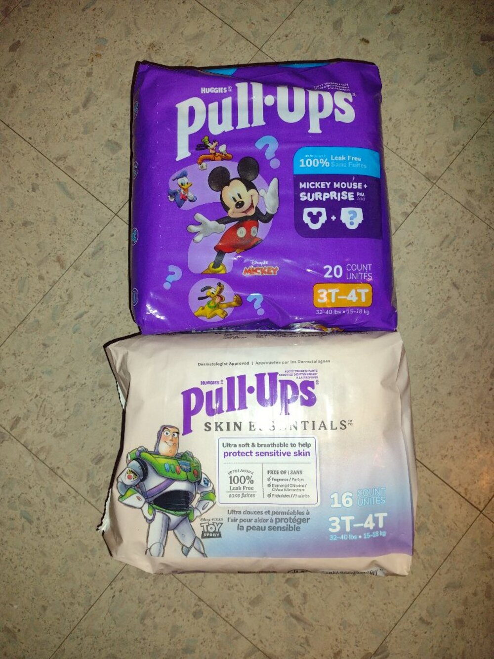 2 NWT Huggies Pullups, Pull-Ups Skin Essentials, 3T-4T